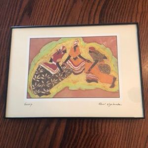 Framed Paul Nzalamba Print - Gossip